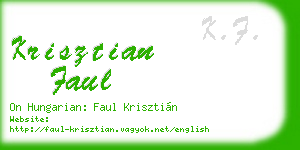 krisztian faul business card