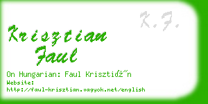 krisztian faul business card